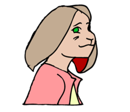 A rabbit 's facial expression. sticker #5063074