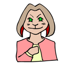 A rabbit 's facial expression. sticker #5063077