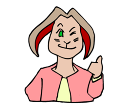 A rabbit 's facial expression. sticker #5063078