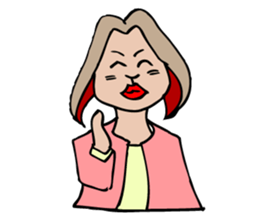 A rabbit 's facial expression. sticker #5063079