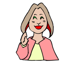 A rabbit 's facial expression. sticker #5063082