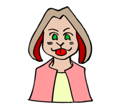 A rabbit 's facial expression. sticker #5063087