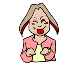 A rabbit 's facial expression. sticker #5063088