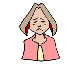 A rabbit 's facial expression. sticker #5063092