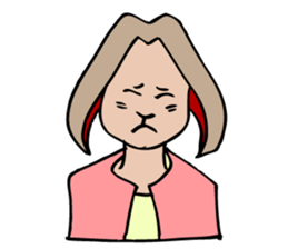 A rabbit 's facial expression. sticker #5063093