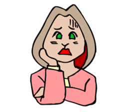 A rabbit 's facial expression. sticker #5063094