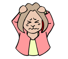 A rabbit 's facial expression. sticker #5063095