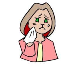 A rabbit 's facial expression. sticker #5063096