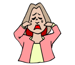 A rabbit 's facial expression. sticker #5063097