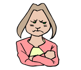 A rabbit 's facial expression. sticker #5063100