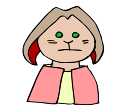 A rabbit 's facial expression. sticker #5063103