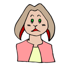 A rabbit 's facial expression. sticker #5063104