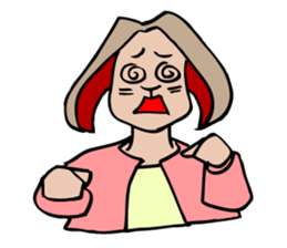 A rabbit 's facial expression. sticker #5063105