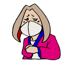 A rabbit 's facial expression. sticker #5063108