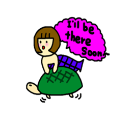 Bobbed hair seamaid"MARI" sticker #5064402