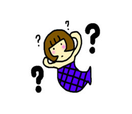 Bobbed hair seamaid"MARI" sticker #5064407