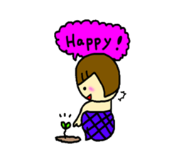 Bobbed hair seamaid"MARI" sticker #5064409