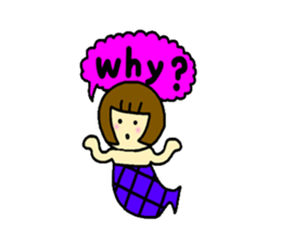 Bobbed hair seamaid"MARI" sticker #5064410