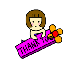 Bobbed hair seamaid"MARI" sticker #5064426