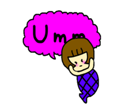 Bobbed hair seamaid"MARI" sticker #5064428