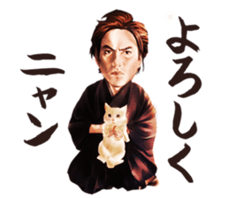 neko samurai Kyutaro&Tamanojyo sticker #5065167