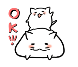 Glutinous rice cat's sticker #5065494