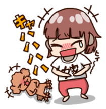 A bride and dog sticker #5067841