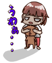 A bride and dog sticker #5067847