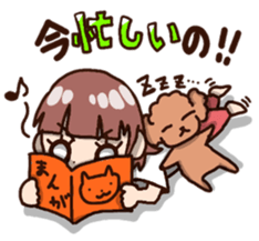 A bride and dog sticker #5067858