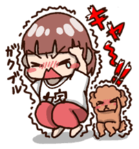 A bride and dog sticker #5067859