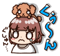 A bride and dog sticker #5067863