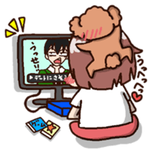 A bride and dog sticker #5067871