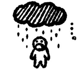 Man in the uninhabited island. sticker #5070543