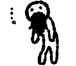 Man in the uninhabited island. sticker #5070568