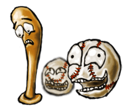 Baseball stickers, for bat and ball fans sticker #5071321