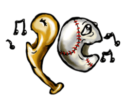 Baseball stickers, for bat and ball fans sticker #5071332