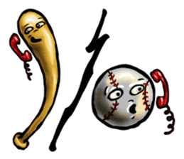 Baseball stickers, for bat and ball fans sticker #5071336