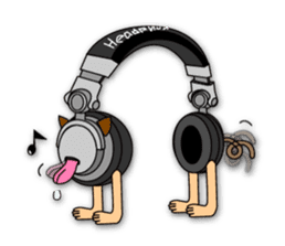 HeadphoneDog Audio Robot sticker #5071358
