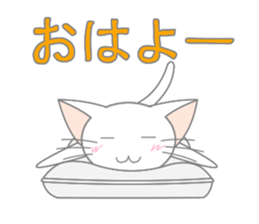 White cat of big ears sticker #5073822