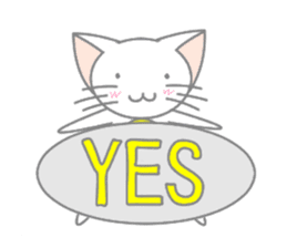 White cat of big ears sticker #5073831