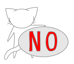 White cat of big ears sticker #5073832