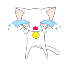 White cat of big ears sticker #5073837