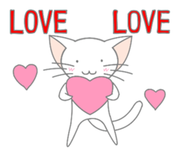 White cat of big ears sticker #5073849