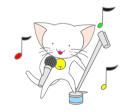 White cat of big ears sticker #5073851