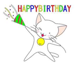 White cat of big ears sticker #5073859