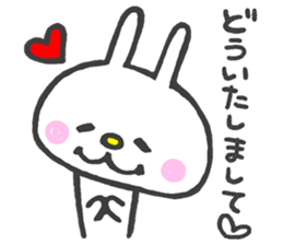 Girly White Rabbit sticker #5075783
