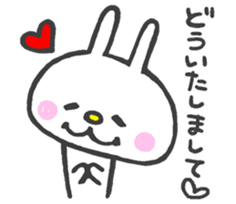 Girly White Rabbit sticker #5075783