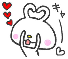 Girly White Rabbit sticker #5075788