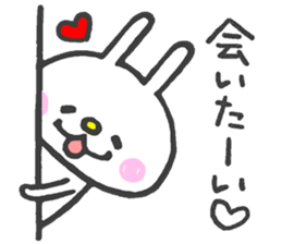 Girly White Rabbit sticker #5075796