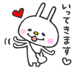 Girly White Rabbit sticker #5075798